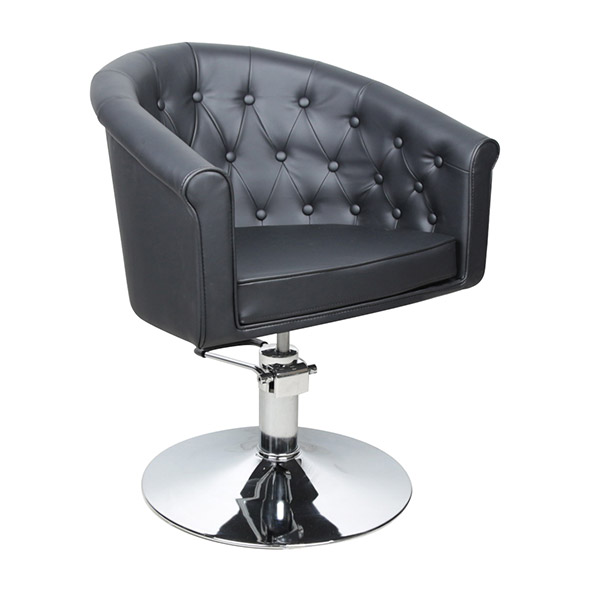 black salon chair