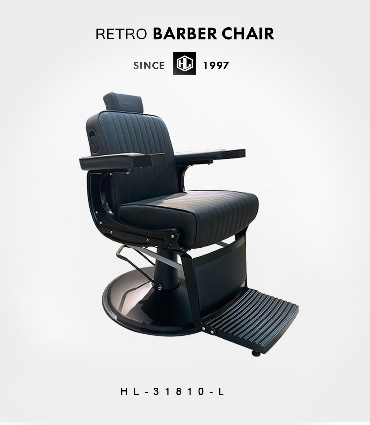 gold black barber chair