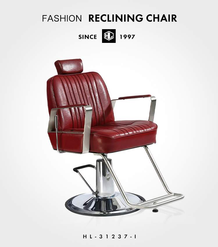 grey reclining salon chair