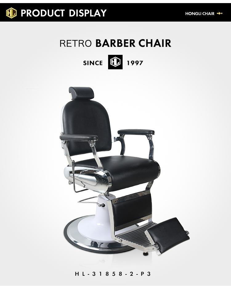 white and gold barber chair