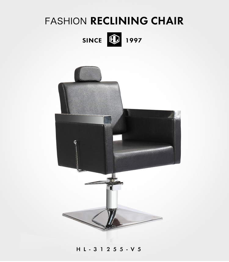 white salon reclining chair